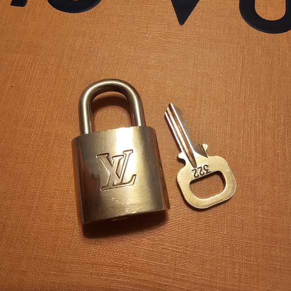 Louis Vuitton Accessories - Louis Vuitton Gold Padlock with Key